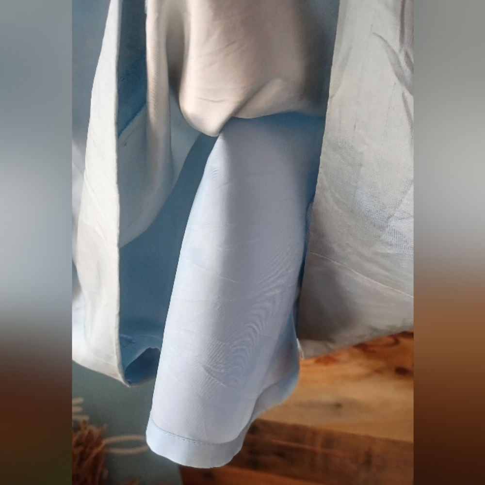 Light Blue Embroidered Dress - Picture 6 of 9